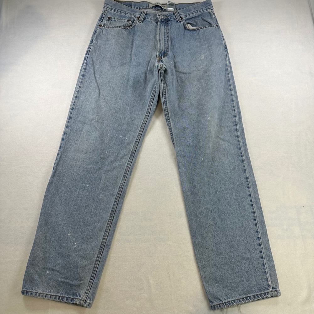 Levis 550 Relaxed Fit Jeans Mens 34x32 Light Wash Denim Blue 00550-4891 Vintage